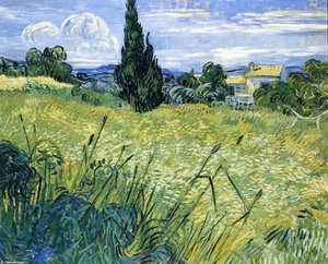 Wheatfield With Cypress — Vincent Van Gogh