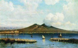 Mount Vesuvius From The Sea — Alexei Petrovich Bogoliubov