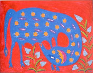 Long-necked And Itching — Maria Primachenko