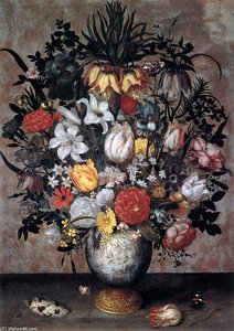 Flowers In A Chinese Vase — Ambrosius The Elder Bosschaert