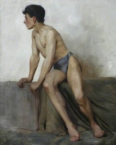 Seated Nude Study — Henry Scott Tuke