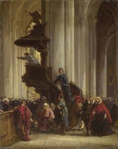 The Preacher — Eugène Isabey
