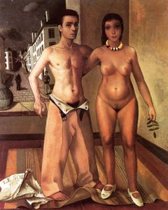Evening (unfinished) (also Known As Self Portrait With Felka Platek) — Feliš Nusbbaum
