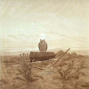 Paisaje Con Tumba, Sargento Y Uhú — Caspar David Friedrich