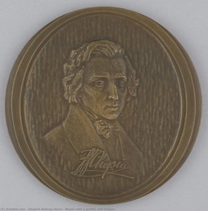 Medal With A Profile And Chopin — Edward Andrzej Gorol