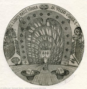 Exlibris Raili Vinna Ja Vello Vinna — Oleksandr Aksinin