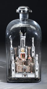Model Of The Second Temple In Jerusalem In A Bottle — Solomon Formstecher