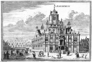 View Of The Stadhuis (town Hall) Of Delft — Coenraet Decker