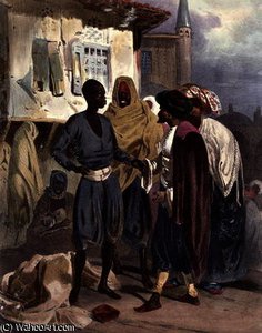 The Slave Market At Ak-hissar — Theodore Leblanc