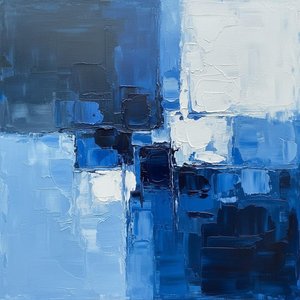 Fragmented Monoliths In Midnight Blue: A Singular Study Of Sculptural Abstraction — Laurent Fabre
