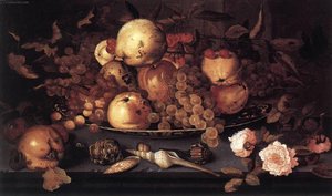 Still-life With Dish Of Fruit — Balthasar Van Der Ast