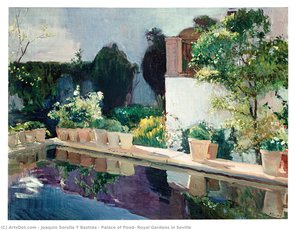 Palacio Del Estanque, Jardines Reales De Sevilla — Joaquín Sorolla Y Bastida