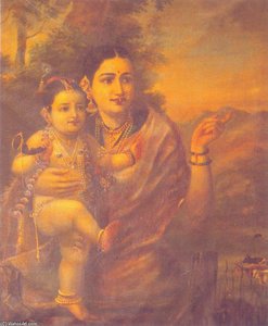 Maharani With Prince — Raja Ravi Varma