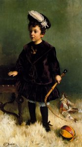 The Boy With A Whip (child Decollogny) — Ernest Biéler