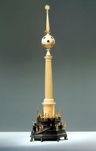Bolted Column With Figure Clock And Music Automaton — Egidius Lobenigk