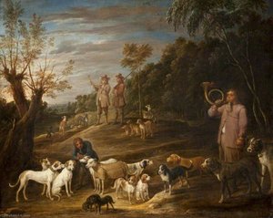 Landscape With Huntsmen And Dogs — David Teniers The Younger