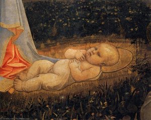Adoration Of The Child With Saints (detail) — Filippo Di Tommaso Lippi
