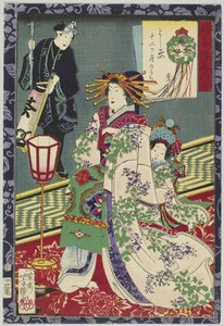 Yoshiwara 12 Months : August — Utagawa Yoshiiku