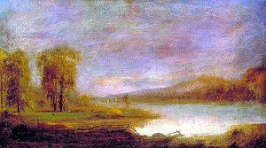Landscape With Lake, (painting) — Robert Seldon Duncanson