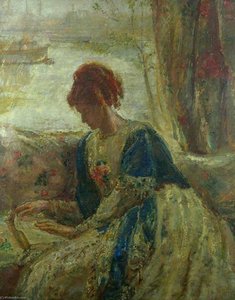 Contrejour – Woman Seated At A Window (recto) — Ethel Walker