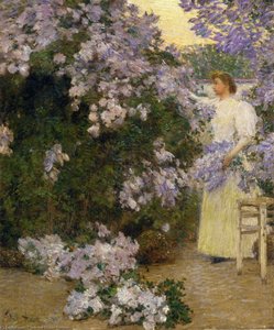Frau Hassam Im Garten — Frederick Childe Hassam