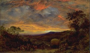 Harvest Home, Sunset The Last Load — John Linnell