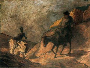 Don Quixote And Sancho Panza — Honoré Daumier