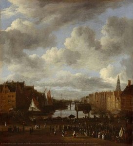 Veduta Del Dam E Del Damrak Ad Amsterdam — Jacob Van Ruisdael