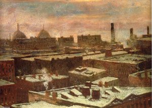 View Of City Rooftops In Winter — Robert Julian Onderdonk