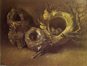 Natureza Morta Com Três Ninhos De Pássaros — Vincent Willem Van Gogh