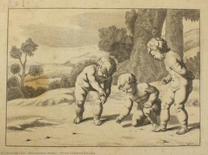 Three Children Playing — Václav Hollar