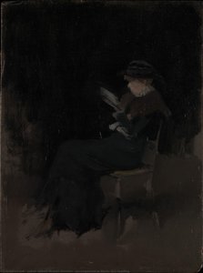 Arrangement In Black: Girl Reading — James Abbott Mcneill Whistler
