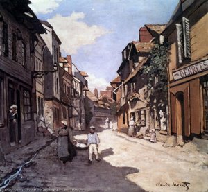 La Rue De La Bavolle À Honfleur — Claude Monet