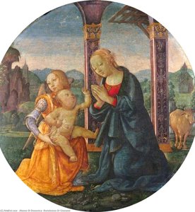 Virgin And Child With An Angel — Alunno Di Domenico (bartolomeo Di Giovanni)