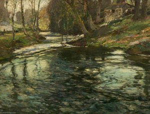 The Stream At Lamorna, Penzance, Cornwall — Samuel John Lamorna Birch