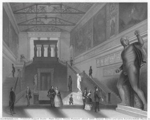 Main Stairs, Neues Museum, About 1850, Source: Berlin Und Seine Kunstschätze, Payne Leipzig Und Dresden, Ca. 1850
