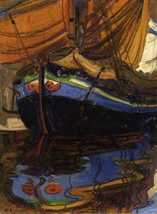Voilier Avec Reflet Dans L'eau — Egon Schiele