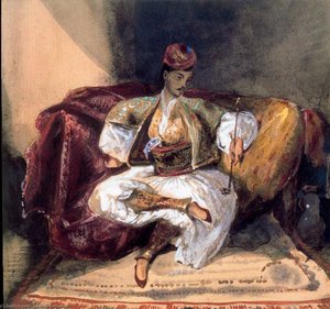 Le Smoking Turc Assis — Eugène Delacroix