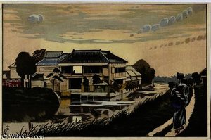 The Sunset At Yanagishima — Kobayashi Kiyochika