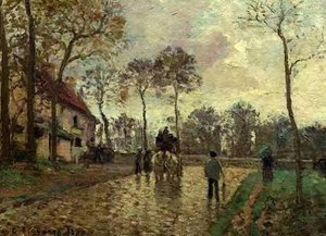 Der Wagenlauf Nach Louveciennes — Camille Pissarro