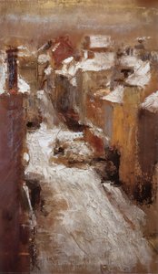 Rue De Flandre Dans La Neige — James Ensor