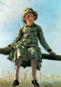 Farfalla. Ritratto Di Vera Repina, La Figlia Dell'artista. — Ilya Efimovič Repin