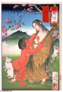 Yamauba And Her Son Kaidemaru — Tsukioka Yoshitoshi