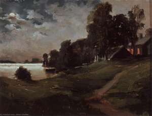 Villa At Haikko In The Moonlight — Albert Edelfelt