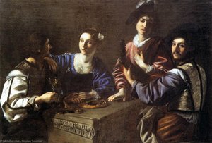 Drinking Party With A Lute Player — Nicolas Tournier