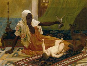 A New Light In The Harem - Oil On Canvas - — Frederick Goodall