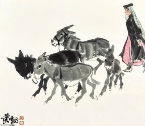 Girl Herding The Donkey — Huang Zhou
