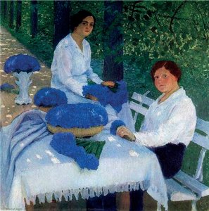 Group Portrait With Cornflowers — Igor Emmanuilovich Grabar
