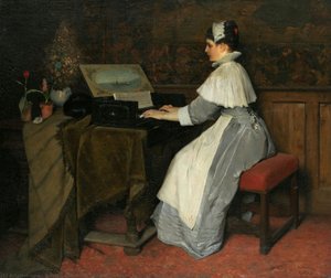 Still Life (a Girl Sitting By Spinet) — Gabriel Cornelius Ritter Von Max