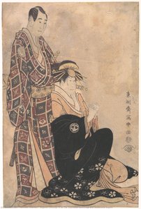Sagawa Kikunojo Iii As The Courtesan Katsuragi,and Sawamura Sojuro — Toshusai Sharaku